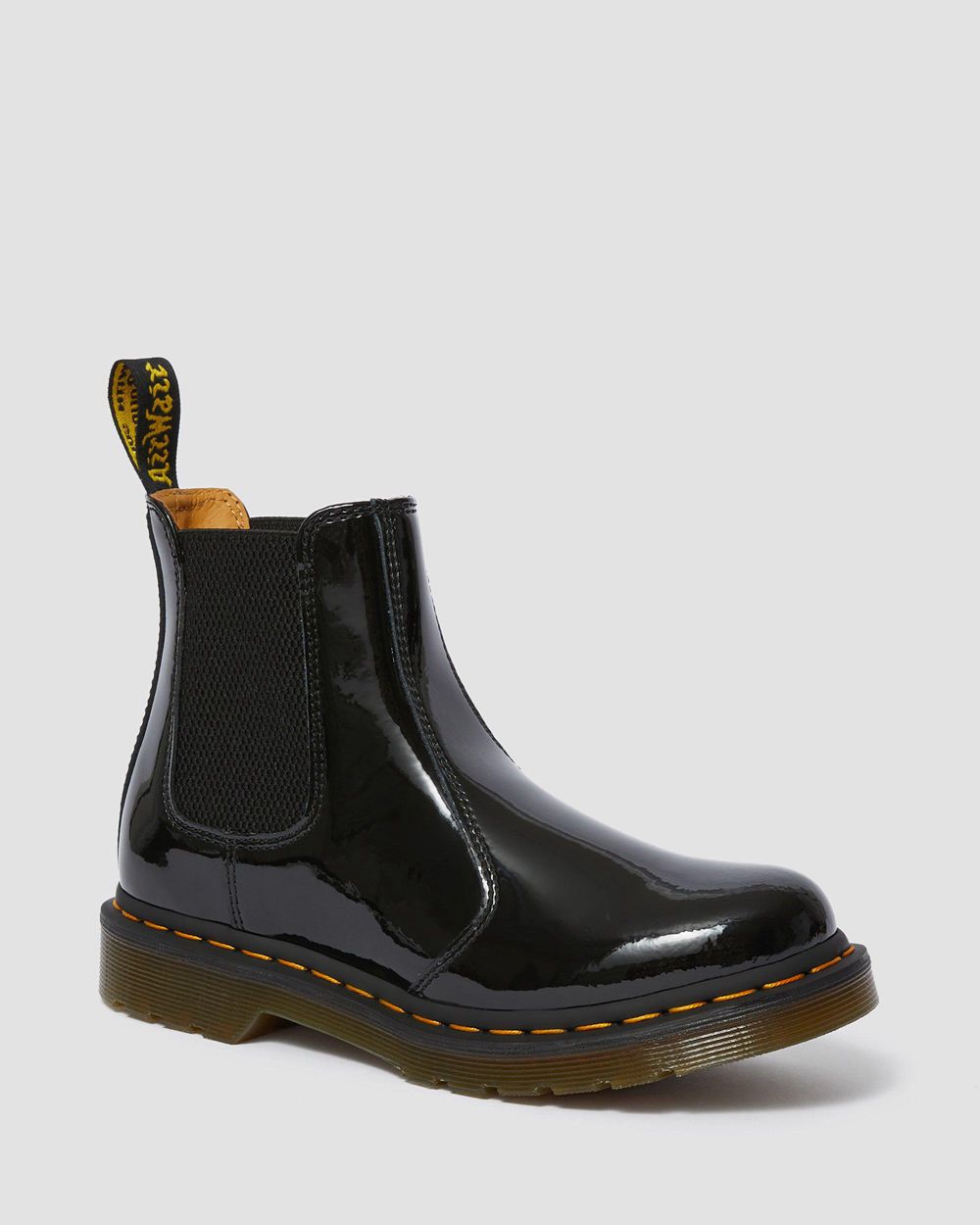 Dr Martens 2976 Patent Kožené Chelsea Boots Damske ( Čierne ) SK 603-PUJCIS